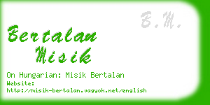 bertalan misik business card